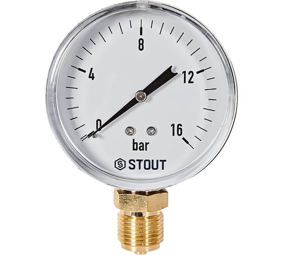 Изображение товара Манометр радиальный STOUT SIM-1010-801615 корпус Dn 80 мм 1/2, 0...16 бар RG0094NU9EUE82