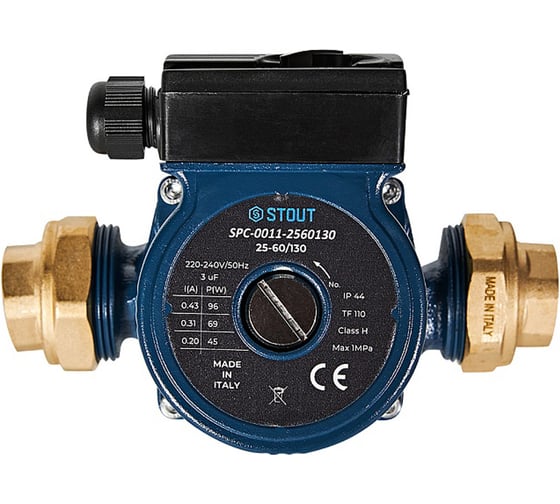 Изображение товара Циркуляционный насос STOUT SPC-0011-2560130 25-60/130 220/240V 50Hz с латун RG0093JHDQSGVV