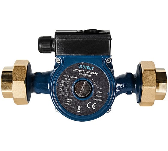 Изображение товара Циркуляционный насос STOUT SPC-0011-3240180 32-40/180 220/240V 50Hz с латун RG0093JHDQS8NU