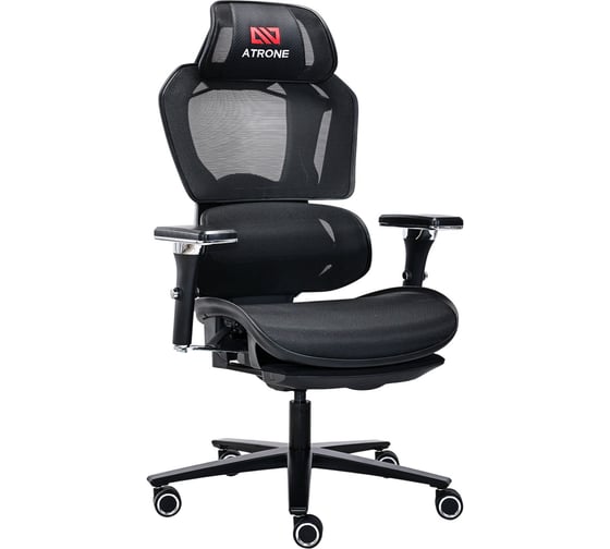 Изображение товара Кресло ATRONE Optimus ER-707, адаптивный механизм со слайдером, сетка, черное/серое, 532967