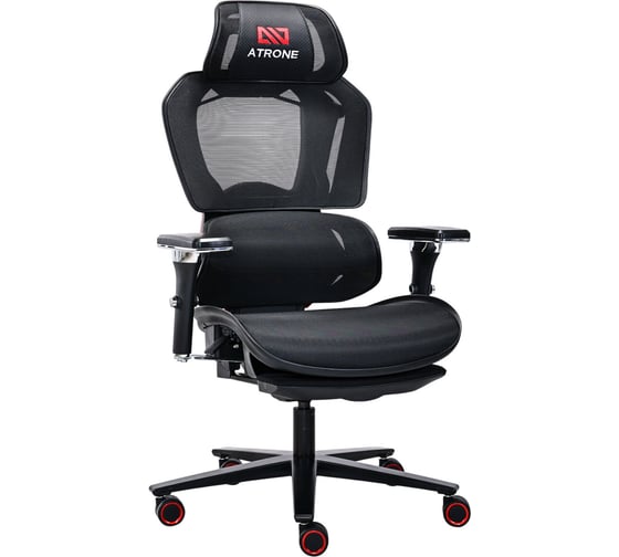 Изображение товара Кресло ATRONE Optimus ER-707, адаптивный механизм со слайдером, сетка, черное/красное, 532968