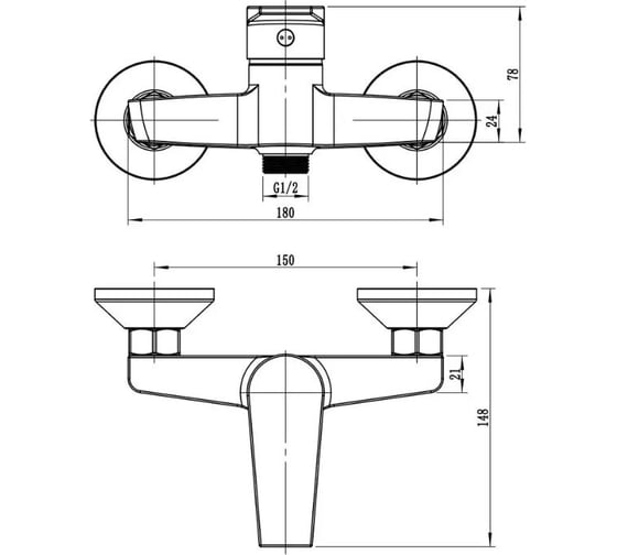 Изображение товара Смеситель для душа ESKO Budapest без аксессуаров, арт. BT80