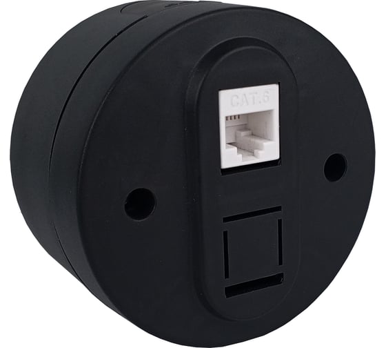 Изображение товара Розетка компьютерная 1-местная OVIVO (RJ45 CAT6), xONE, черный, 406-250000-229