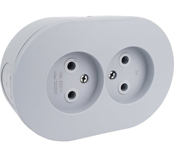 Изображение товара Двойная розетка OVIVO б/з, ОУ, xONE, серый, 406-240000-907