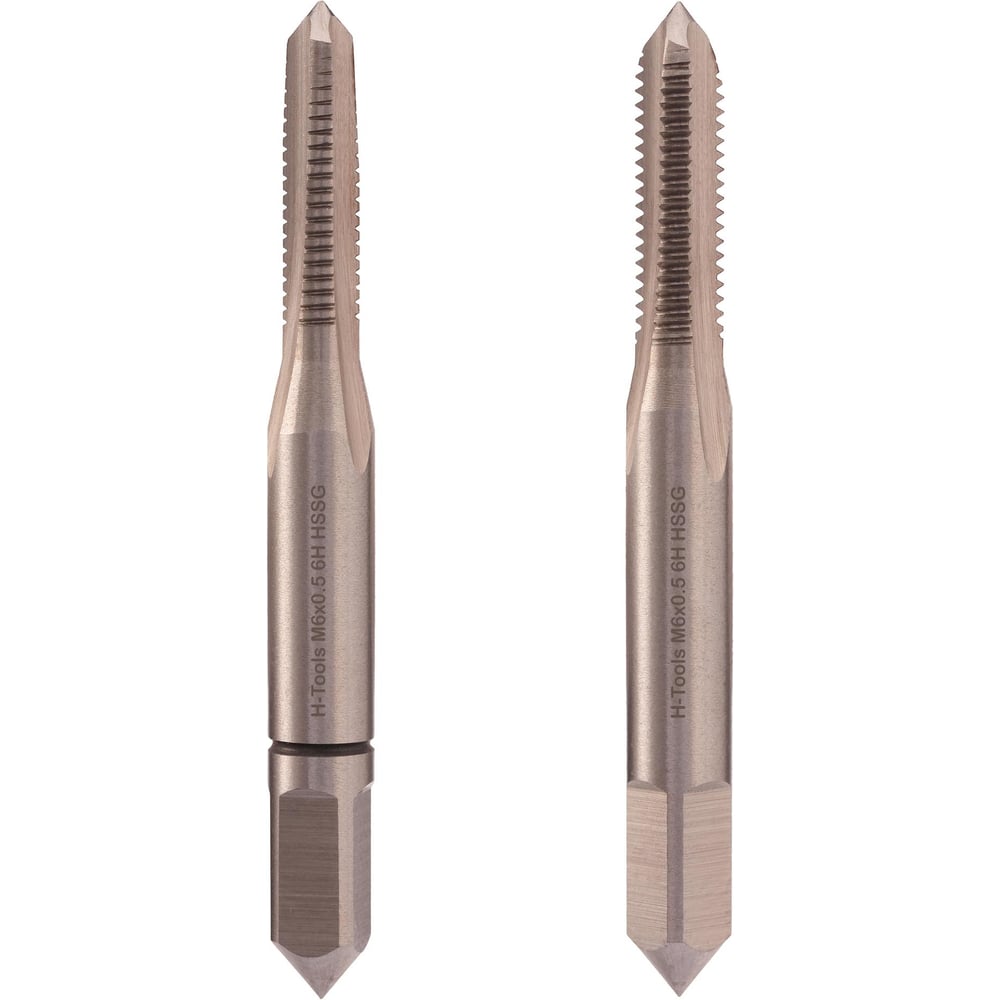 Изображение товара Метчик H-Tools М6 шаг 0.5мм комплект из 2 шт DIN 2181 HSS-G
