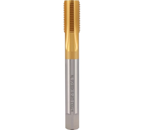 Изображение товара Метчик машинный H-Tools G 3/8 -19 DIN5156 HSSE TiN C/2.5P L-100мм a=9.0 262038EHT
