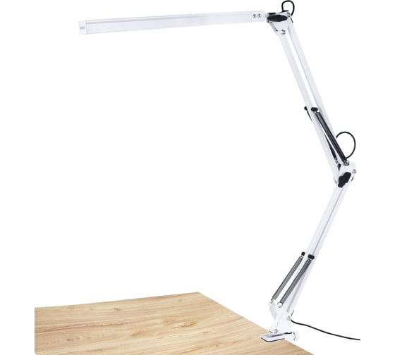 Изображение товара Настольная лампа светильник SONNEN ST-001, струбцина, LED, 14Вт, метал. корпус, 70см, 238498
