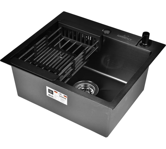 Изображение товара Комплект мойка из нержавеющей стали WISENT 5044B с PVD,с коланд. и дозат./КW35044B WS35044B/WGER019B/W405B/W302644B