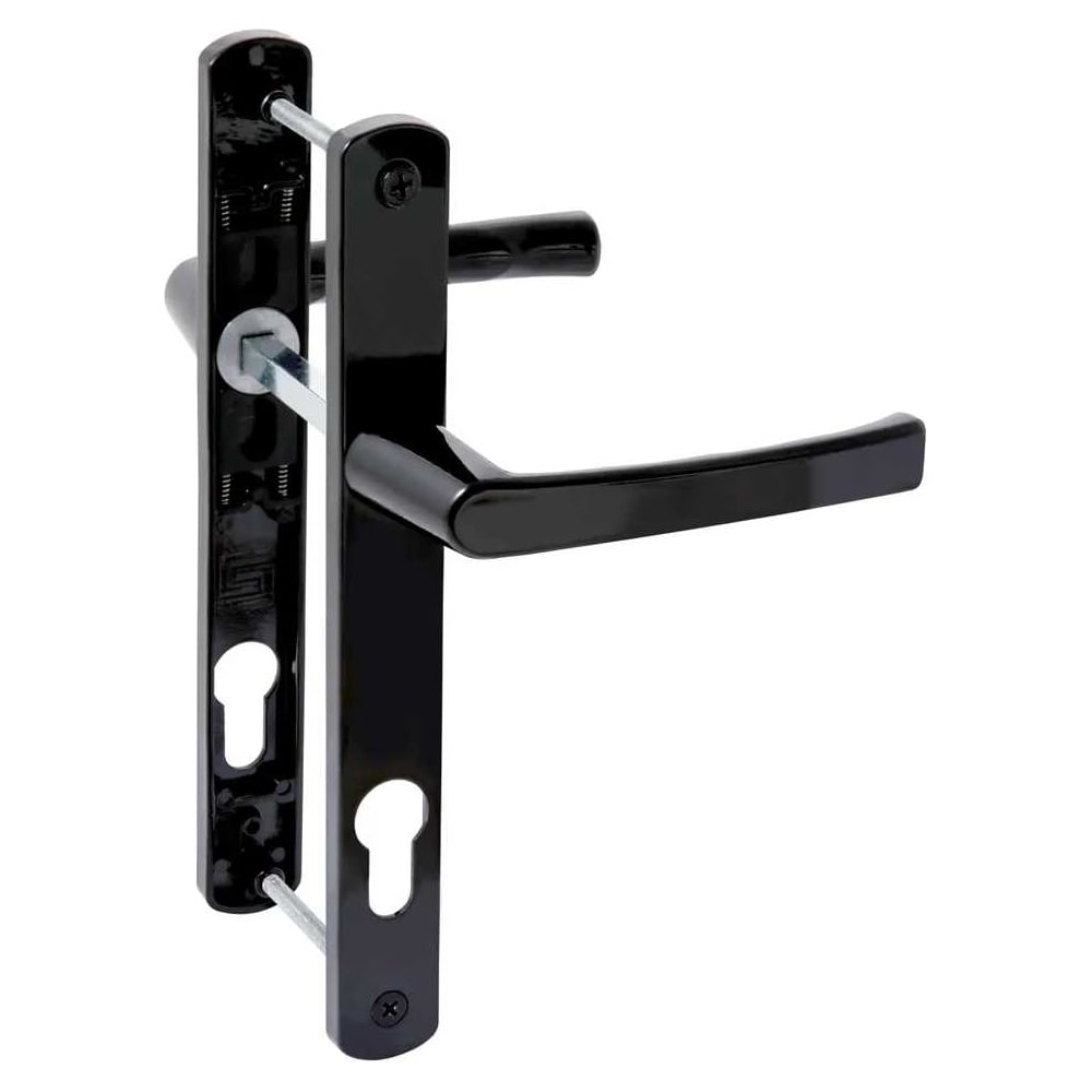 Изображение товара Комплект ручек для межкомнатных дверей БУЛАТ РФ 85.25.01.9005 черные алюминиевые