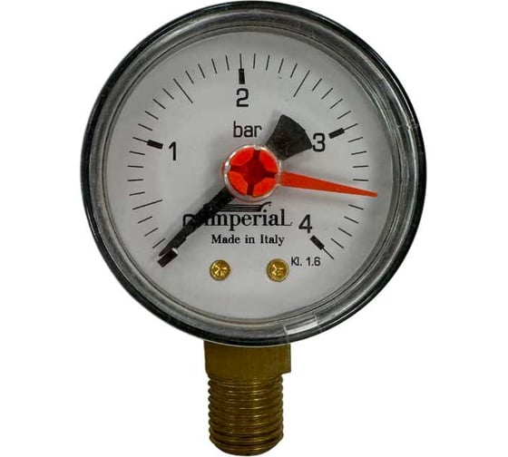 Изображение товара Манометр вертикальный Imperial 50-1/4- 4bar, Италия 888.04