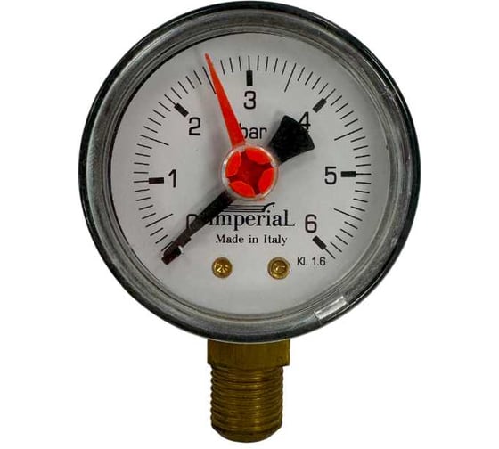 Изображение товара Манометр вертикальный Imperial 50-1/4- 6bar, Италия 888.06