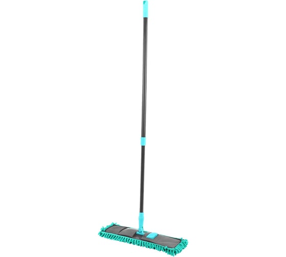 Изображение товара Швабра ЛЮБАША Бюджет флаундер 40см + МОП синель (ТИП К) + черенок 70-120см 700051