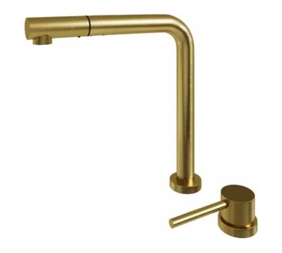 Изображение товара , смеситель кухонный EMAR ЕС - 7027 PVD Golden