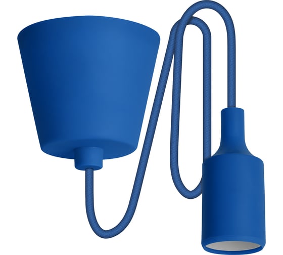 Изображение товара Пластиковый патрон REV E27 с подвесом 1 м, синий 24646 6