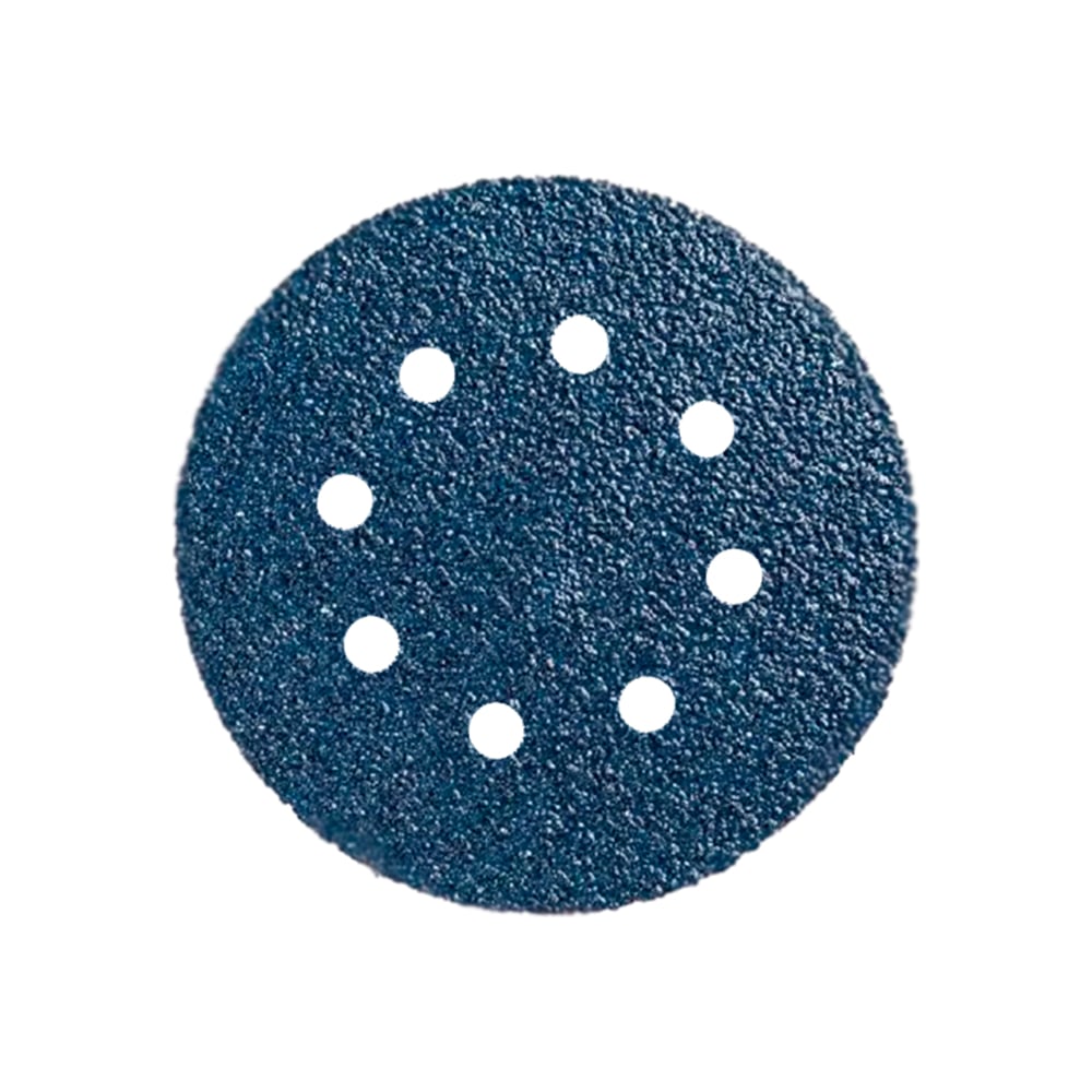 Изображение товара Шлифовальный круг на липучке 125мм P150 циркониевый электрокорунд 8 отверстий 100 шт