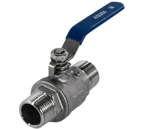 Изображение товара Кран шаровый муфтовый двусоставной нержавеющий NEWKEY (2PC) НР/НР AISI304 DN15 (1/2"), (CF8), PN63 NK-BMML15/4