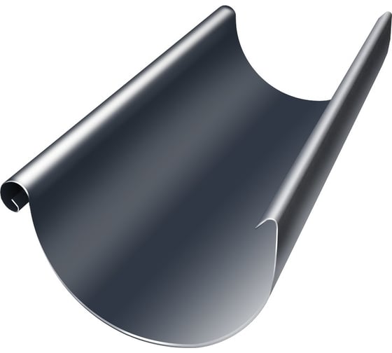 Изображение товара Желоб полукруглый Grand Line GL PU, 125 мм, 3 м, RAL 7024 060159
