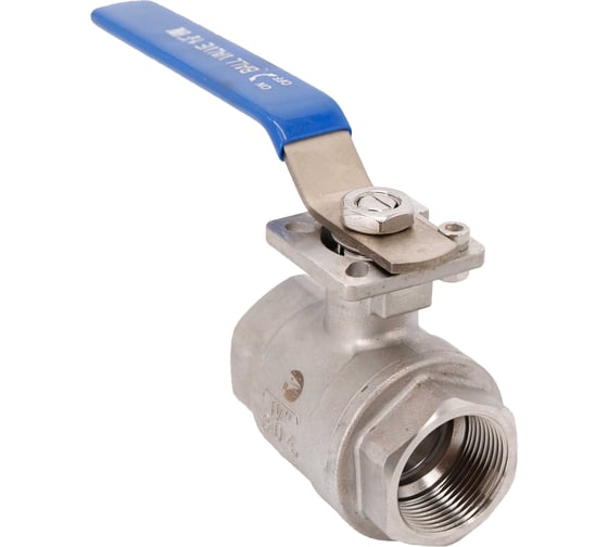 Изображение товара Кран шаровый муфтовый под привод NEWKEY нержавеющий (2PC), AISI304 DN32 (1_1/4"), (CF8), PN40 NK-BMp32/4