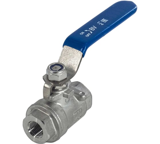 Изображение товара Кран шаровый муфтовый двусоставной нержавеющий NEWKEY (2PC) AISI304 DN 8 (1/4"), (CF8), PN64 NK-BML8/4