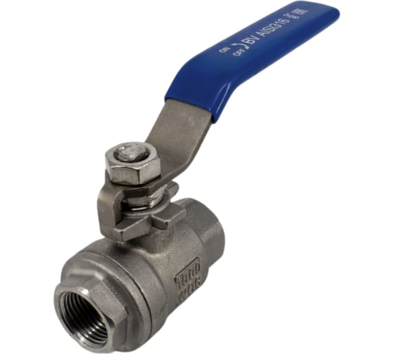 Изображение товара Кран шаровый муфтовый двусоставной нержавеющий NEWKEY (2PC) AISI316 DN10 (3/8"), (CF8M), PN64 NK-BML10/6