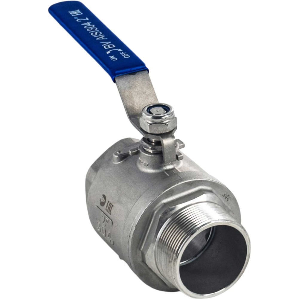 Изображение товара Кран шаровый муфтовый двусоставной NEWKEY (2PC) ВР/НР, нержавеющий AISI304 DN50 (2"), (CF8), PN40 NK-BMFL50/4