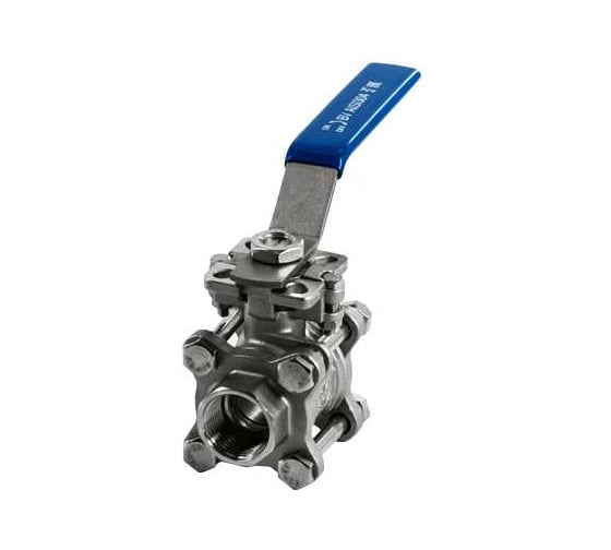 Изображение товара Кран шаровый муфтовый под привод NEWKEY нержавеющий (3PC), AISI304 DN20 (3/4"), (CF8), PN64 NK-BMTp20/4