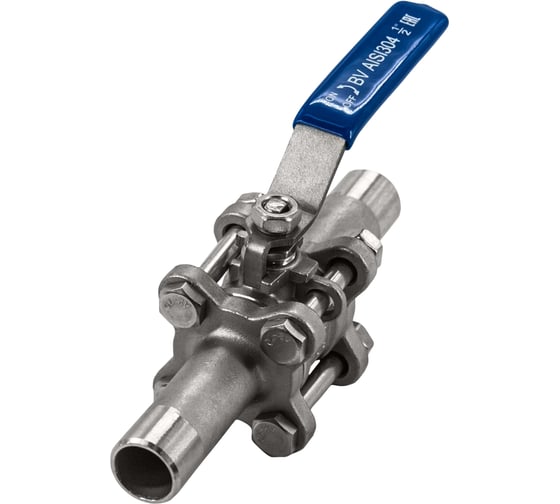 Изображение товара Кран шаровый приварной трехсоставной NEWKEY под привод нержавеющий (3PС), AISI304 DN15 (1/2"), (CF8),PN64 NK-BEp15/4