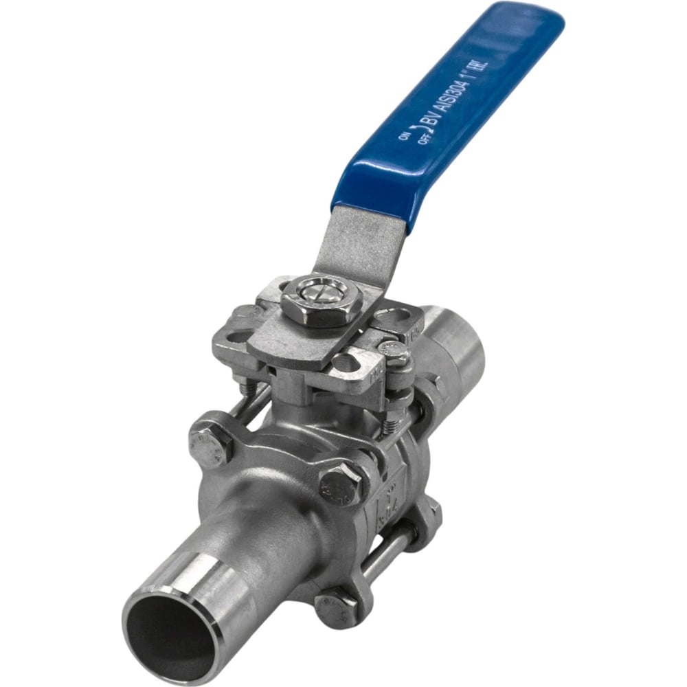 Изображение товара Кран шаровый приварной из нержавеющей стали DN25 трехсоставной NEWKEY