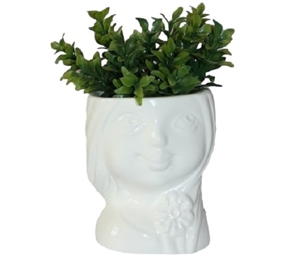 Изображение товара Кашпо Сады Аурики Кашпо-девочка 0401 0.39 л, белое 057966