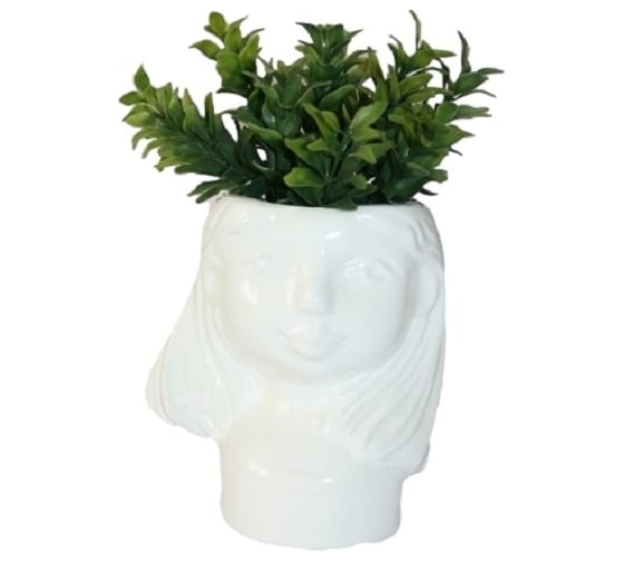 Изображение товара Кашпо Сады Аурики Кашпо-девочка 0301 0.35 л, белое 057965