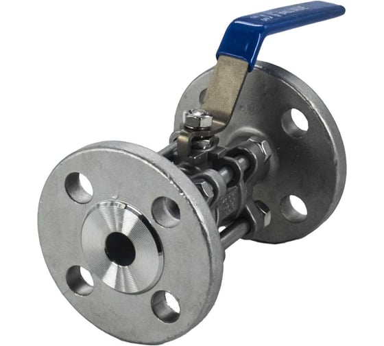 Изображение товара Кран шаровый фланцевый трехсоставной нержавеющий NEWKEY (3PC), AISI316 DN15 (1/2"), (CF8M), PN16 NK-BF15/6