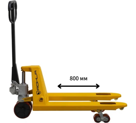 Изображение товара Гидравлическая тележка RohlaRhino полиуретановые колеса(2500 кг; 800x550 мм) АС80SPDP