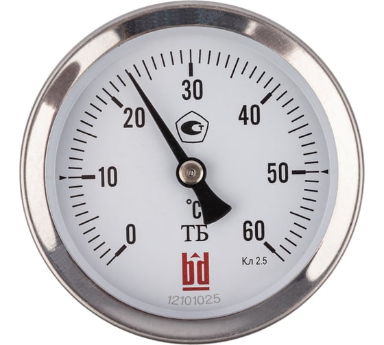 Изображение товара Термометр биметаллический BD ТБ 63Т/64 (0-60С), G1/2, 2,5 рос 1161001039