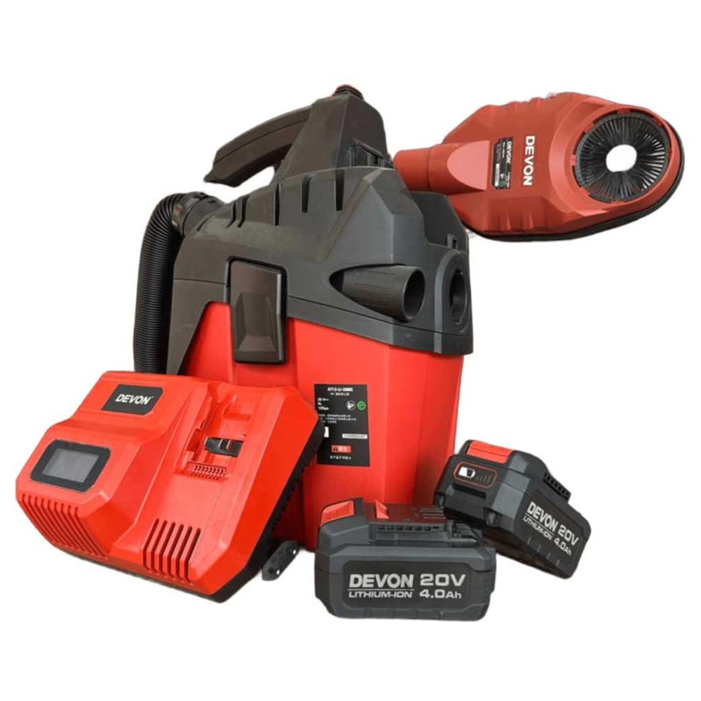 Изображение товара Аккумуляторный пылесос DEVON 2 АКБ 4 Ач, З/У, 4713-LI-20MC-SET