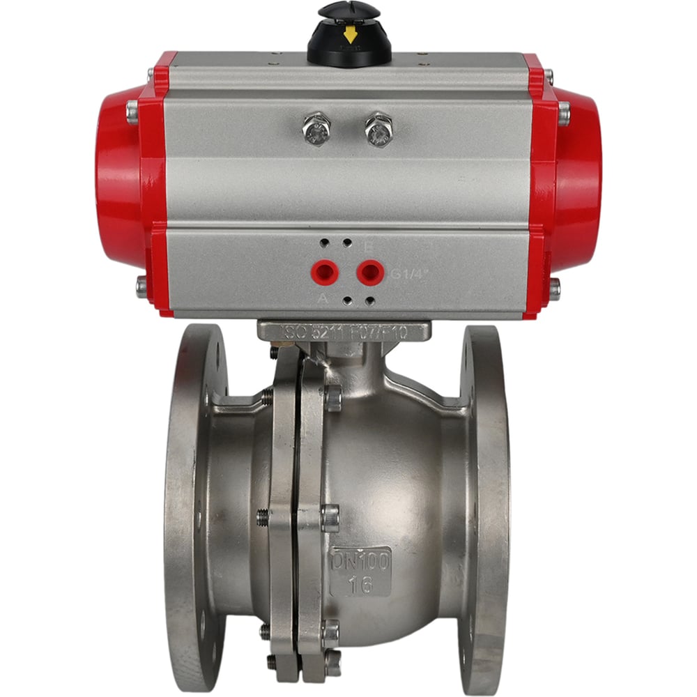 Изображение товара Шаровой кран DN.ru КШФП 316 200 Ду50 Ру40 с пневмоприводом профессиональный