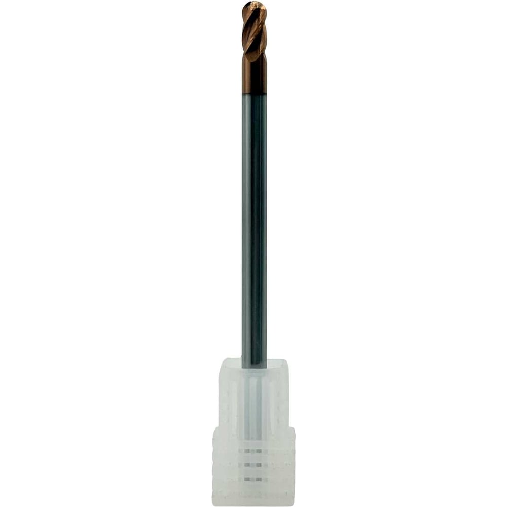 Изображение товара Фреза сферическая твердосплавная ц/х TORNERI 4.0x8х75 мм z=4 по стали, с покрытием TiXCo, HRC 55 Т026302