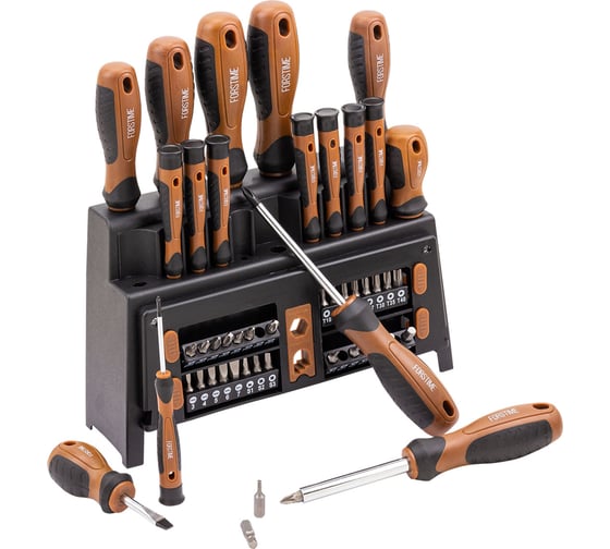 Изображение товара Отвертки в комплекте с битами FORSTIME набор 50 предметов FT-7050(65986)