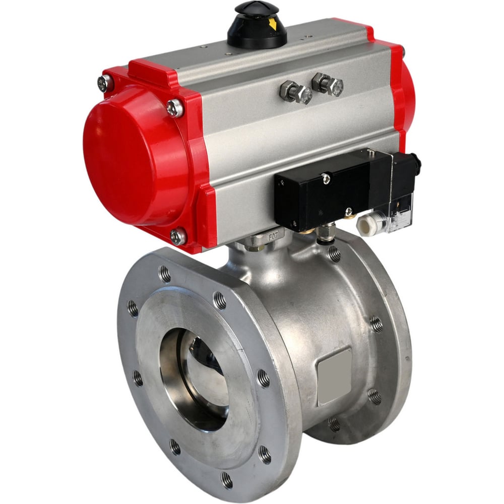 Изображение товара Шаровой кран DN.ru с пневмоприводом Ду25 Ру16 нержавеющая сталь