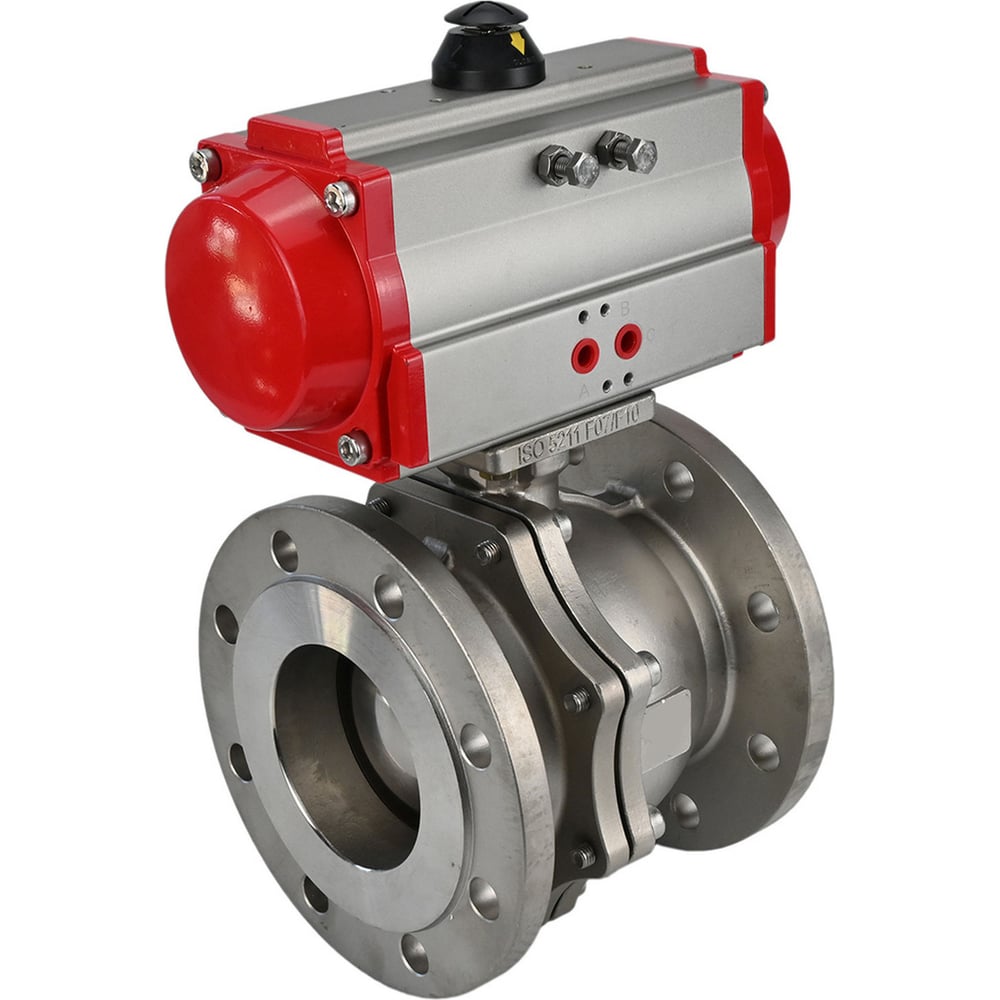 Изображение товара Шаровой кран DN.ru КШФП 316 200 Ду100 Ру16 с пневмоприводом промышленные решения