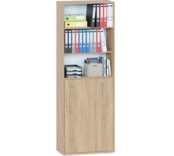 Изображение товара Стеллаж СОКОЛ Дуб сонома ШУ-353, состоит из 2-х упаковок 00-00016322