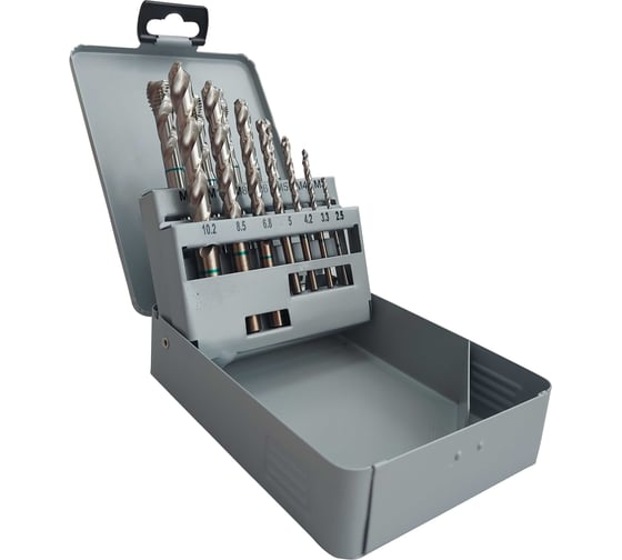 Изображение товара Набор метчиков и сверл Wurth ГЛУХ/ОТВ МАШ HSCO M3 M12 165501 092 1