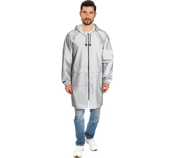 Изображение товара Плащ дождевик влагозащитный Прабо Турист Флеш спецодежда серый 104-108 (52;54) 58636