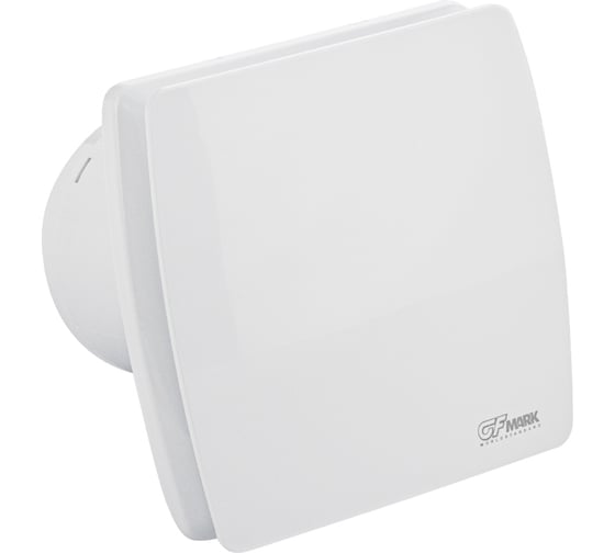 Изображение товара Вытяжной вентилятор GFmark D-100 мм, с обратным клапаном, с таймером и сенсорным датчиком движения, квадратный, закрытый, из АБС пластика, цвет БЕЛЫЙ. 50042