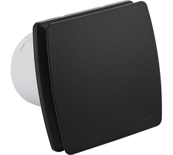 Изображение товара Вытяжной вентилятор GFmark D-100 мм, с обратным клапаном, с таймером и сенсорным датчиком движения, квадратный, закрытый, из АБС пластика, цвет ЧЕРНЫЙ. 50043