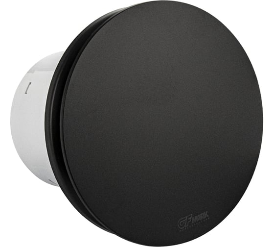 Изображение товара Вытяжной вентилятор, Ø100 мм, с обратным клапаном, круглый, закрытый, из АБС пластика, цвет ЧЕРНЫЙ. GFmark 50047