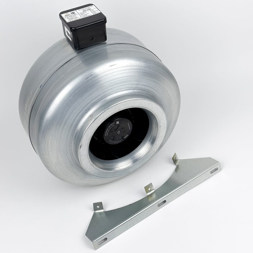 Изображение товара Канальный вентилятор KRAFTAIR ВКК-200М металлический корпус защита IP44