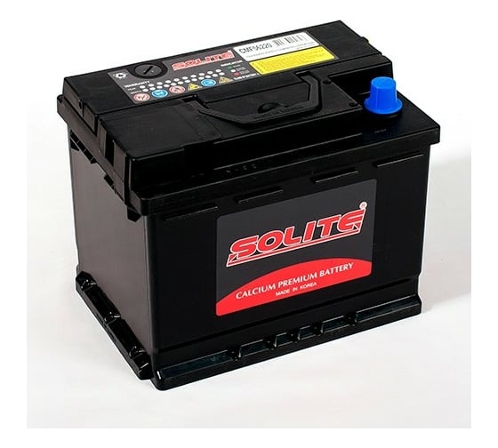Изображение товара Аккумуляторная батарея SOLITE 6СТ62 242х174х190 мм, CMF56220, емкость 62 а/ч, ПП CMF56220