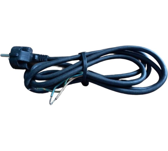Изображение товара Шнур сетевой с вилкой ООО Ливны-Электро электрический 3x0.75 ПРС 16А, 5.2 м, черный ПРС 352
