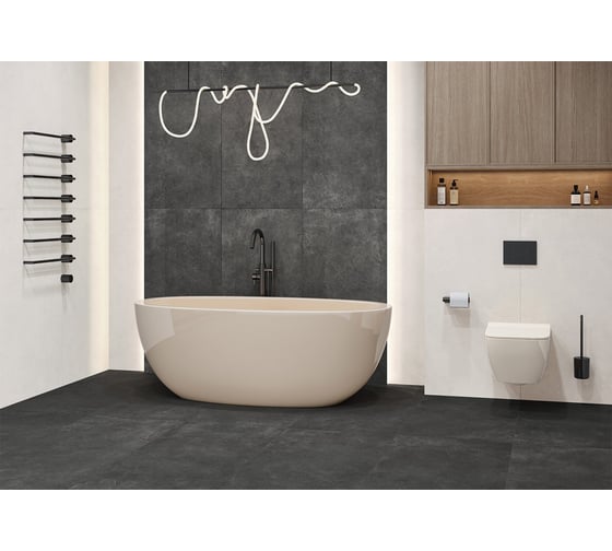 Изображение товара Керамогранит матовый Artkera Group Microcement Gray 600x600x9,5 1,44 м2 (4 шт в уп) серый GP6060MIM15M
