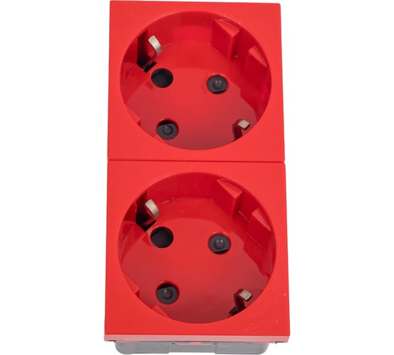 Изображение товара Розетка Legrand 2 x 2К+3 под углом 45° Программа Mosaic с механической блокировкой 077281